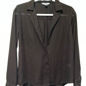 black button blouse. new without tags
